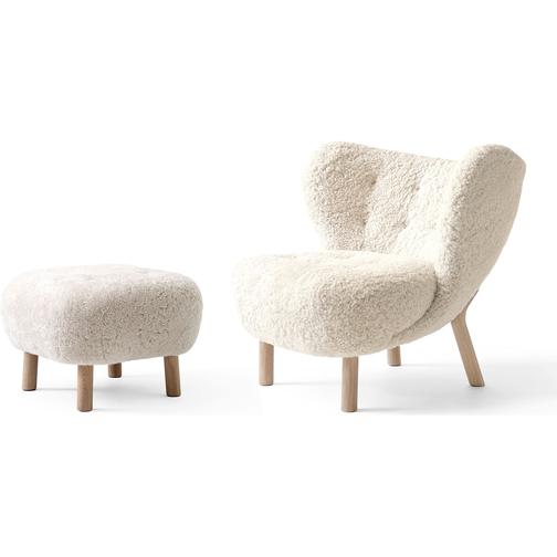 &Tradition Little Petra VB1 Sheepskin with Footstool Fåtölj 75cm