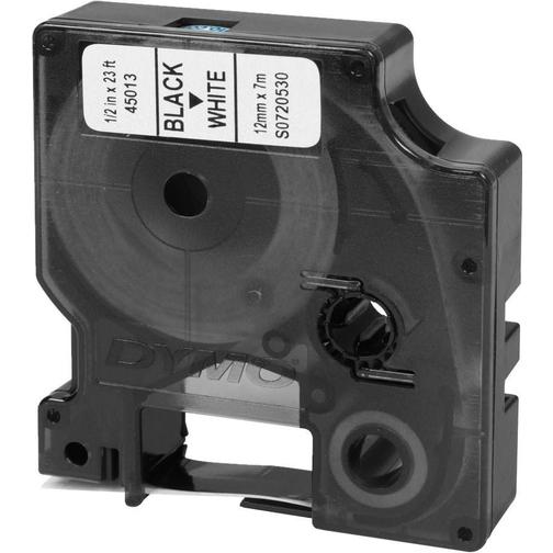 Dymo D1 Tape Black On White 1.2cmx7m