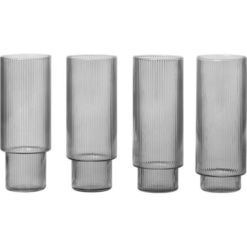 Ferm Living Ripple Long Drinkglas 30cl 4st