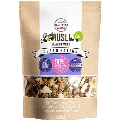 Clean Eating Organic Muesli Chunky Blueberries & Vanilla 500g