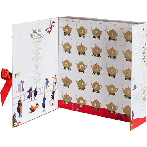 English Tea Shop Book Style White Advent Calendar
