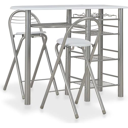 vidaXL 284402 Bargrupp, 1 Bord inkl. 2 Stolar
