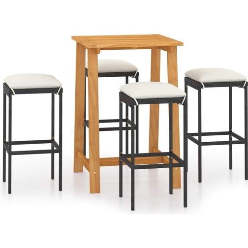 vidaXL 3067950 Bargrupp, 1 Bord inkl. 4 Stolar