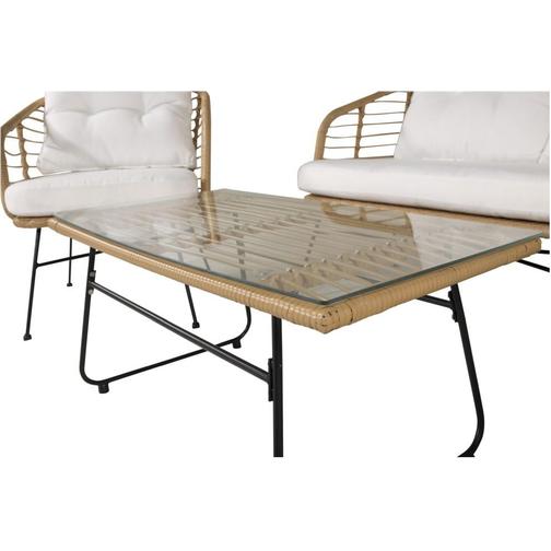 Venture Design Viga Loungeset, 1 Bord inkl. 2 Stolar & 1 Soffor