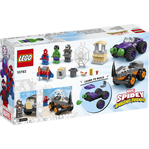 Lego Marvel Spidey Amazing Friends Hulk vs Rhino Truck Showdown 10782