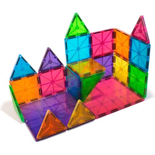Magna-Tiles Clear Colors 3D Magnetic Building Tiles 32pcs