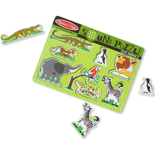 Melissa & Doug Zoo Animals Sound Puzzle 8 Pieces