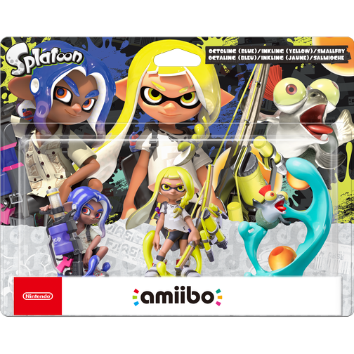 Nintendo Amiibo - Splatoon Collection - 3-in-1 Pack - Inkling Yellow, Octoling Blue & Smallfry