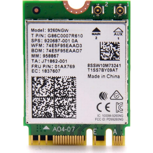 Intel AX200.NGWG.NV nätverkskort 2400 Mbit/s