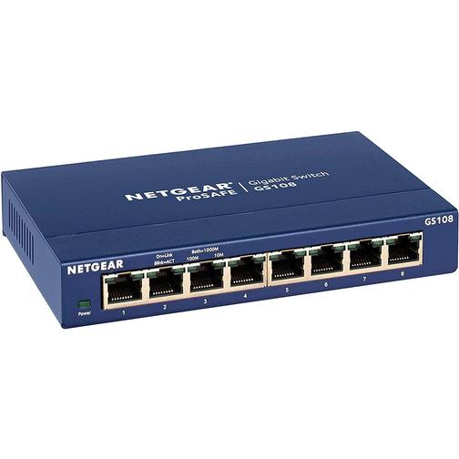 Netgear ProSafe 8 Port Gigabit Desktop Switch (GS108)