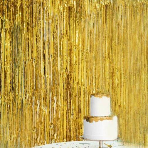 PartyDeco Draperi, Guld 90 x 250 cm
