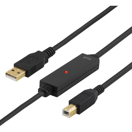 Deltaco Prime Active USB A - USB B 2.0 M-M 10m
