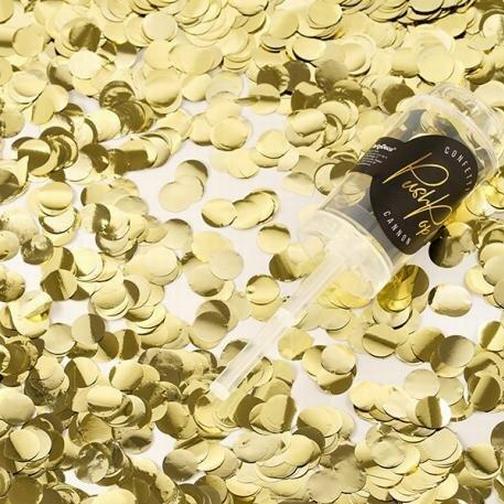PartyDeco Konfetti Push Pop Guld Metallic
