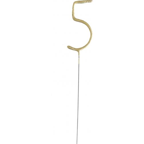 Sparkler Number 5 Gold