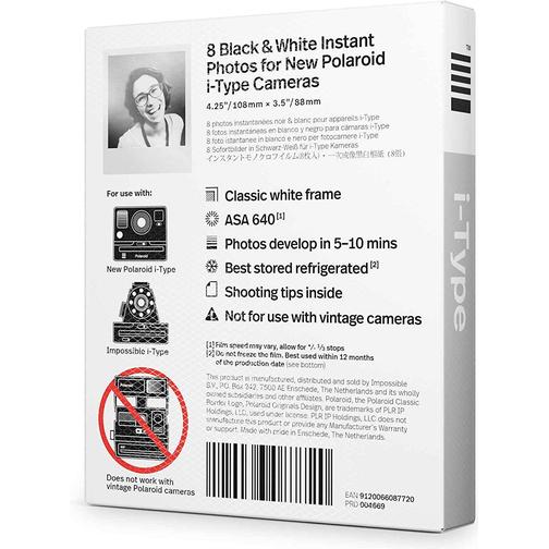 Polaroid B&W Film for i-Type 8 pack