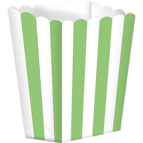 Amscan Popcorn Box Green/White 5-pack