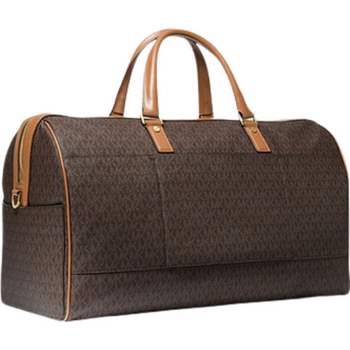 Michael Kors Bedford Travel Extra-Large Logo Stripe Weekender Bag - Brown/Acorn