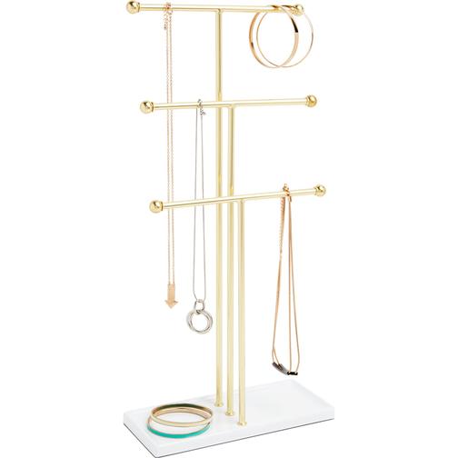 Umbra Trigem Jewelry Stand - White/Brass