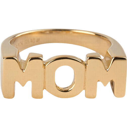 Maria Black Mom Ring - Gold