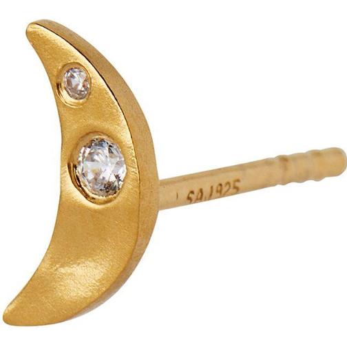 Stine A Petit Bella Moon Earring - Gold/Transparent