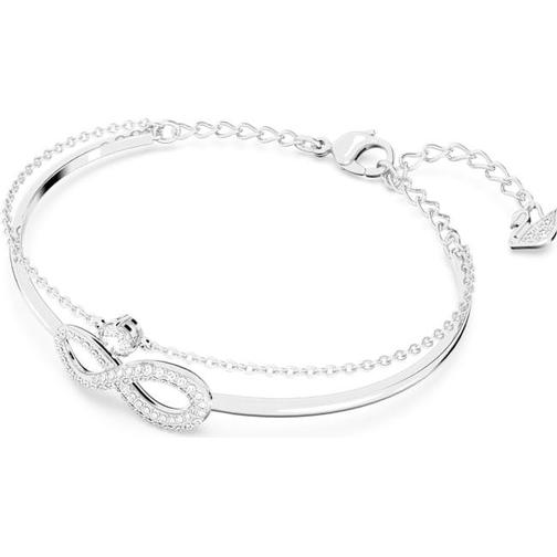 Swarovski Infinity Bangle - Silver/Transparent