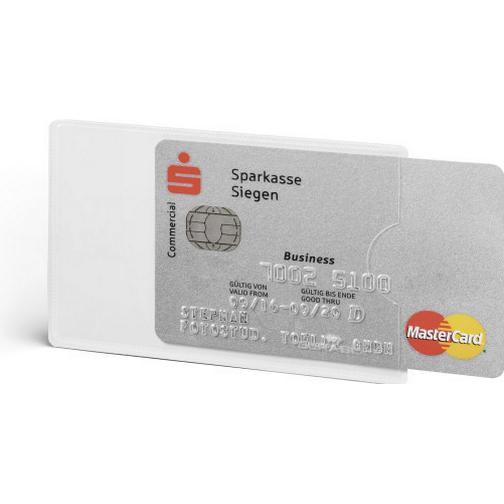 Durable Credit Card Sleeve RFID Secure - Transparent