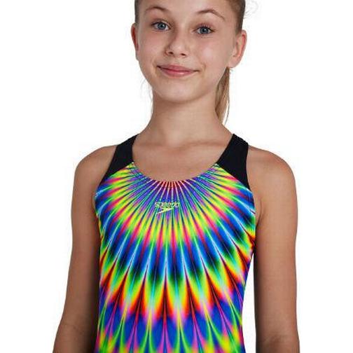 Speedo Digital Placement Splashback Swimsuit - Black/Multicolour (807386F990)