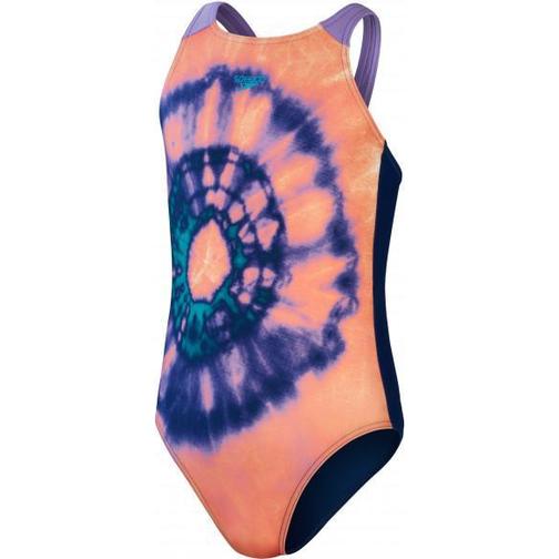 Speedo Baddräkt Tryckt Pulseback Orange/Lila 11-12 år 146-152 Badkläder