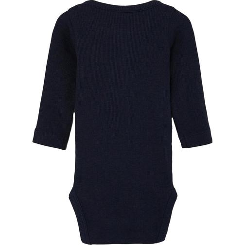 Name It Long Sleeved Rib Romper - Dark Sapphire (13198041)