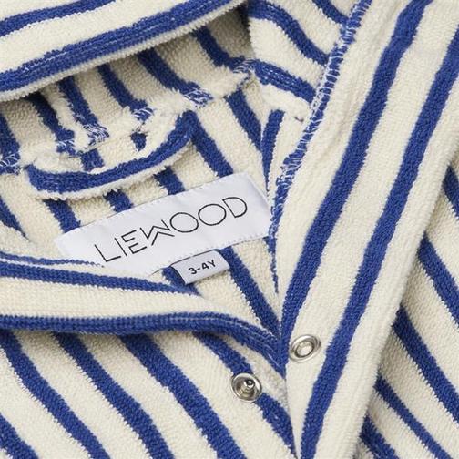 Liewood Rollo Bathrobe Mini - Y/D Stripe Surf Blue/Creme De La Creme (LW14629-7177)