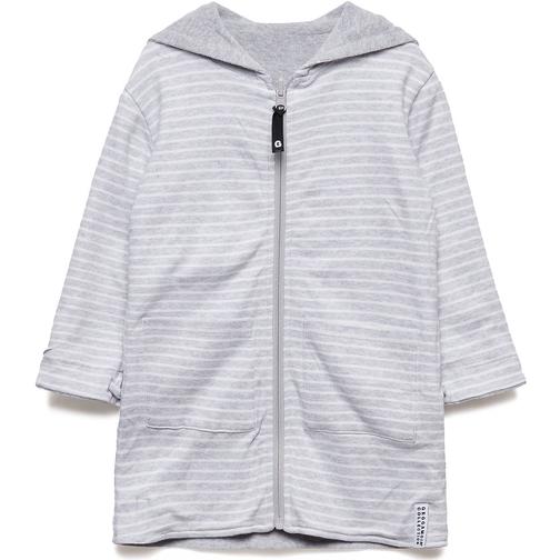 Geggamoja Classic Bathrobe - Light Grey Stripe