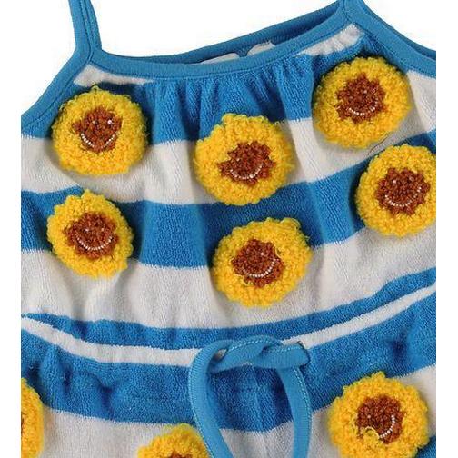 Stella McCartney Kid's Trouser Suit - Blue/White Striped with Flowers
