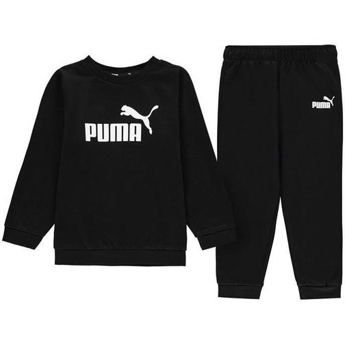 Puma Infant + Toddler Essentials Minicats Jogger Suit - Cotton Black (846141-01)
