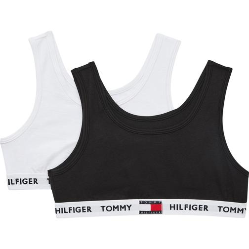 Tommy Hilfiger 2pk 85 Flagg BH - Vit/Svart 0WS