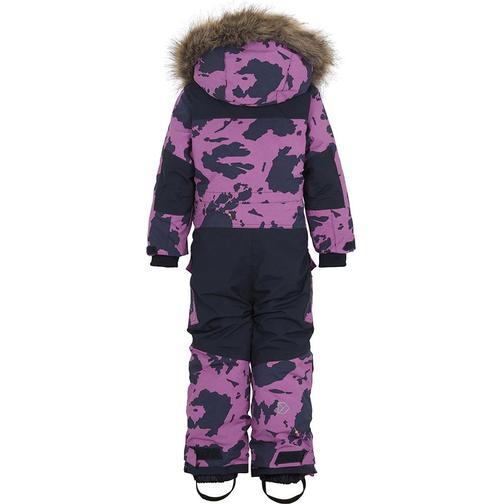 Didriksons Polarbjörnen Printed Kid's Coverall - Radiant Purple Islands (503836-991)