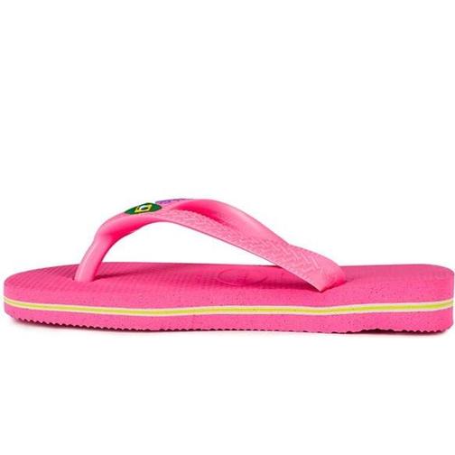 Havaianas Girl's Brasil Logo Flip Flops - Crystal Rose