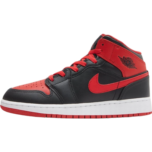 Nike Jordan Air 1 Mid GS - Black/Red
