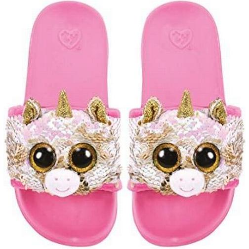 TY Footwear Sequin Slides - Fantasia The Pink Unicorn