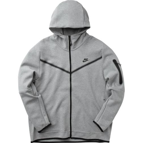 Nike Tech Fleece Full-Zip Hoodie - Dark Grey Heather/Black