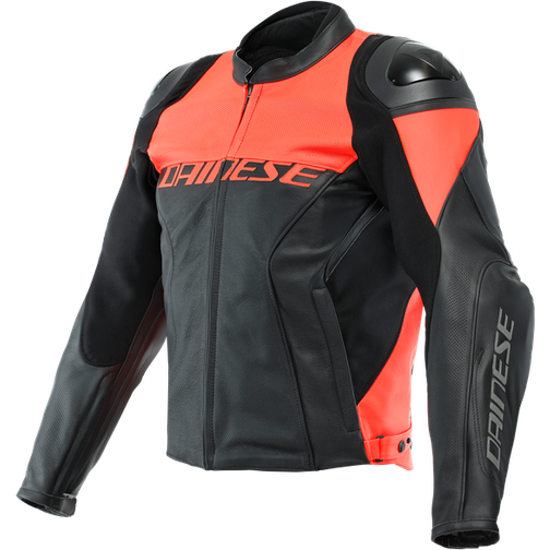 Dainese Racing Perforated Leather Jacket Black Man
