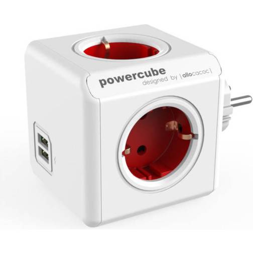 allocacoc PowerCube Original 4-way 2 USB Without Cable