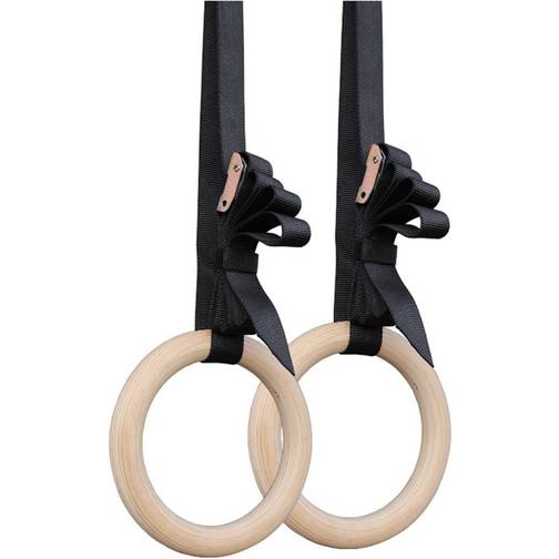 Roman Rings in Wood with Straps
