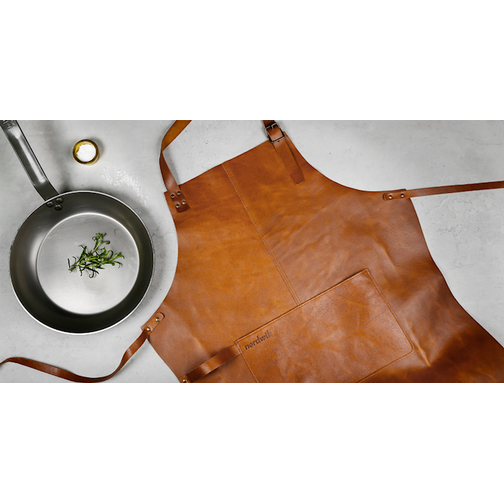 Nordwik Läder Förkläde Brun (93x67cm)