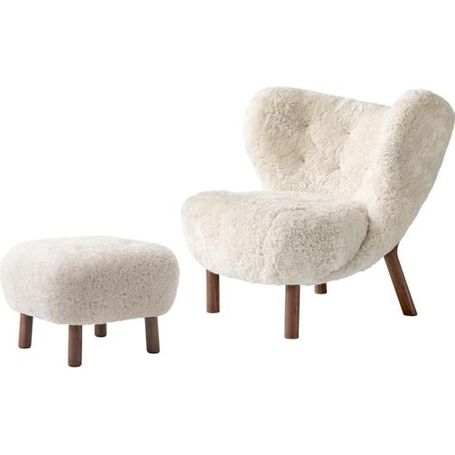 &Tradition Little Petra VB1 Sheepskin with Footstool Fåtölj 75cm