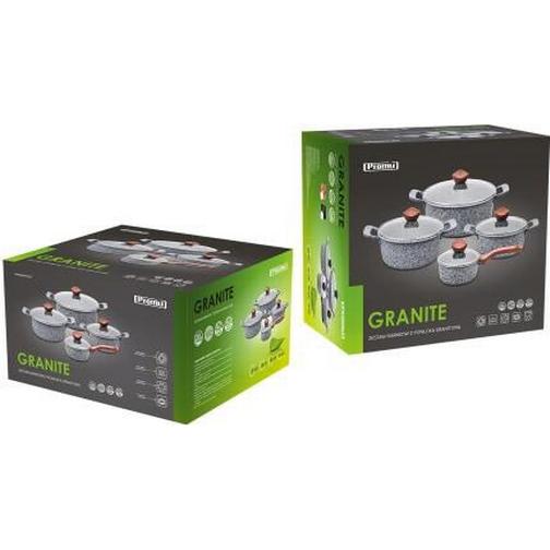 Promis Granite Set med lock 8 delar