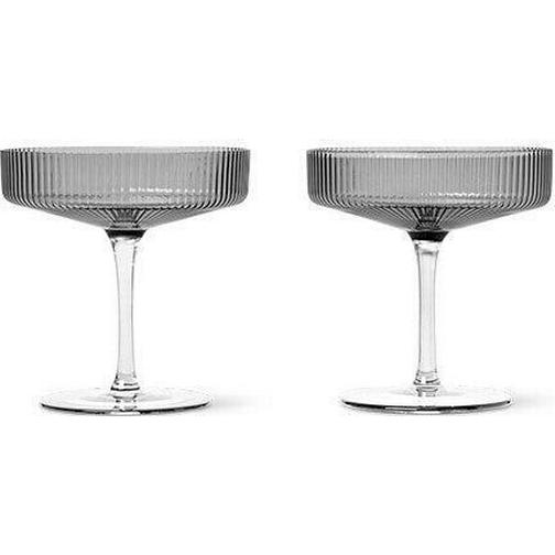 Ferm Living Ripple Champagneglas 15cl 2st