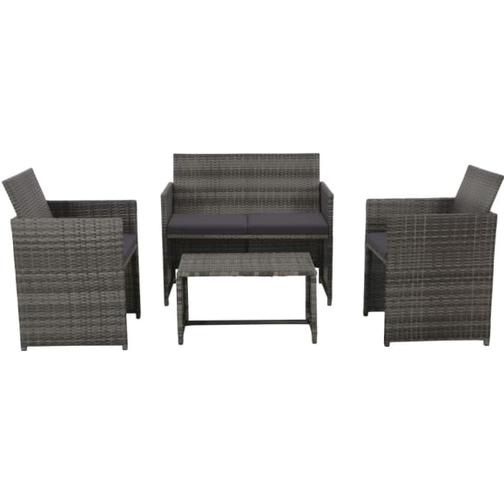 vidaXL 43908 Loungeset, 1 Bord inkl. 2 Stolar & 1 Soffor