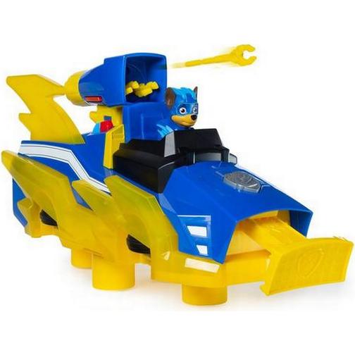 Spin Master Paw Patrol Mighty Pups Charged Up Chase's Charged Up Deluxe Vehicle