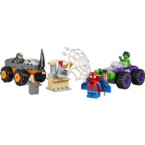 Lego Marvel Spidey Amazing Friends Hulk vs Rhino Truck Showdown 10782