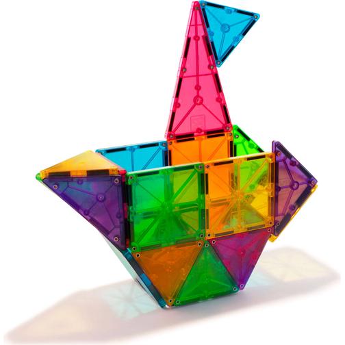 Magna-Tiles Clear Colors 3D Magnetic Building Tiles 32pcs